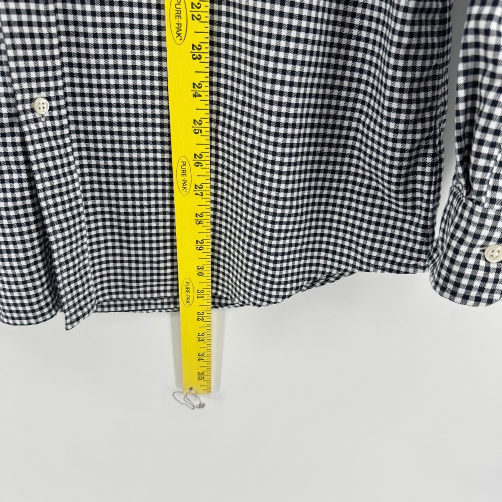 Ralph Lauren Button Long Sleeve Shirt XL Black White Gingham Classic Flesh Pony - Picture 6 of 7